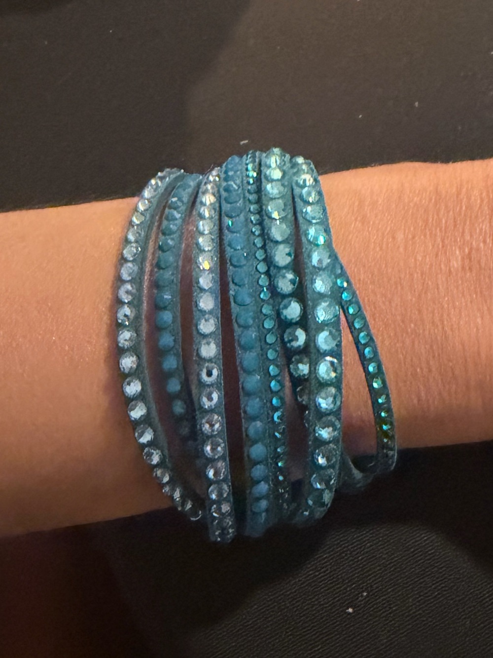 Turquoise Crystal Wrap Bracelet - Women Jewelry